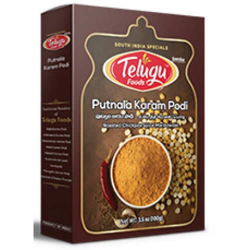 `Ready to Eat PUTNALA KARAM PODI [ ROASTED CHICK PEAS SPICE MIX POWDER ] TELUGU - 100 GMS / 3.5 OZ