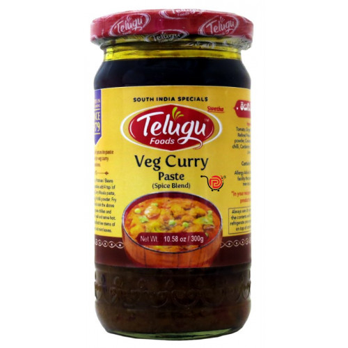 VEG CURRY PASTE ( NO PRESERVATIES ) TELUGU - 300 GMS VEG CURRY PASTE ( NO PRESERVATIES ) TELUGU - 300 GMS