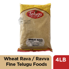 WHEAT RAVA / RAVVA FINE  TELUGU FOODS - 4 LB WHEAT RAVA / RAVVA FINE  TELUGU FOODS - 4 LB