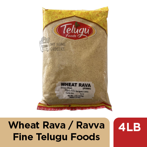 WHEAT RAVA / RAVVA FINE  TELUGU FOODS - 4 LB WHEAT RAVA / RAVVA FINE  TELUGU FOODS - 4 LB