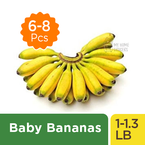 BABY BANANAS - 1- 1.3 LB - 6-8 PCS BABY BANANAS - 1- 1.3 LB - 6-8 PCS