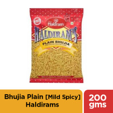 BHUJIA PLAIN [ MILD SPICY ] HALDIRAMS - 200 GMS / 7.06 OZ