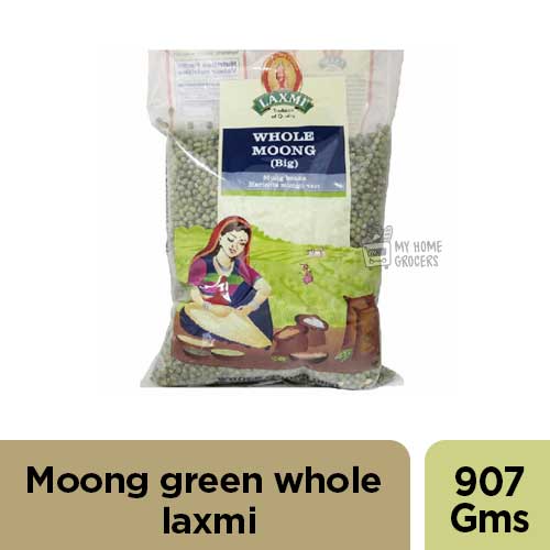 MOONG GREEN WHOLE  LAXMI  - 907 GMS / 2 LBS MOONG GREEN WHOLE  LAXMI  - 907 GMS / 2 LBS
