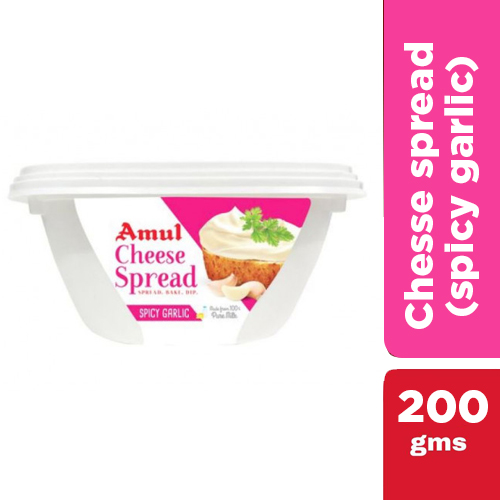 CHEESE SPREAD (SPICY GARLIC) AMUL 200 GMS