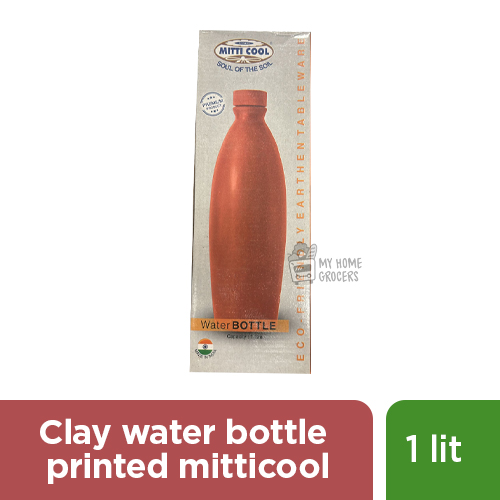 CLAY WATER BOTTLE PRINTED MITTICOOL 1 LIT- 1 PC