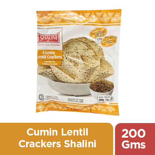 CUMIN LENTIL CRACKERS  SHALINI - 200 GMS CUMIN LENTIL CRACKERS  SHALINI - 200 GMS