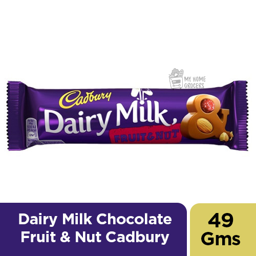 DAIRY MILK CHOCOLATE FRUIT & NUT CADBURY - 49 GMS
