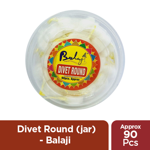 DIVET ROUND (JAR) - BALAJI - APPROX 90 PCS