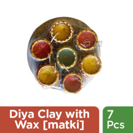 DIYA CLAY WITH WAX [MATKI] - 7 PCS