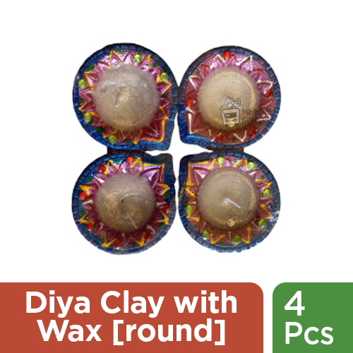 DIYA CLAY WITH WAX  - 4 PCS