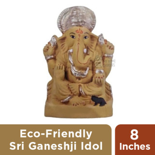 ECO FRIENDLY - SRI GANESHJI IDOL - 8 ( Model No 90896) - 8 INCHES