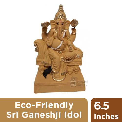 ECO FRIENDLY - SRI GANESHJI IDOL (91152) - 6.5 INCHES ECO FRIENDLY - SRI GANESHJI IDOL (91152) - 6.5 INCHES