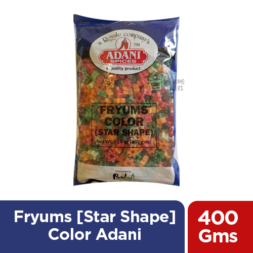 FRYUMS [ STAR SHAPE ] COLOR ADANI - 400 GMS / 14 OZ