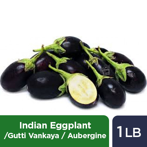 INDIAN EGGPLANT / GUTTI VANKAYA / AUBERGINE / BRINJAL / BAINGAN - 1 LB * INDIAN EGGPLANT / GUTTI VANKAYA / AUBERGINE / BRINJAL / BAINGAN - 1 LB *
