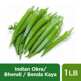 INDIAN OKRA / BHENDI / BENDA KAYA 1-LB PRICE ( SUBJECT TO AVAILABILITY )