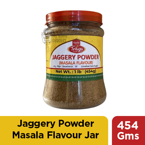 JAGGERY POWDER MASALA FLAVOUR JAR TELUGU - 454 GMS / 1 LB JAGGERY POWDER MASALA FLAVOUR JAR TELUGU - 454 GMS / 1 LB