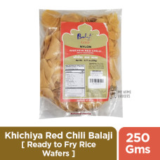KHICHIYA RED CHILI BALAJI [ READY TO FRY RICE WAFERS ] - 250 GMS / 8.77 OZ