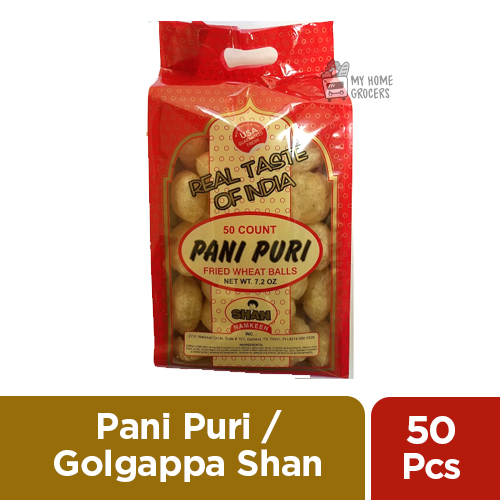 PANI PURI / GOLGAPPA  SHAN - 50 PCS / 7.2 OZ