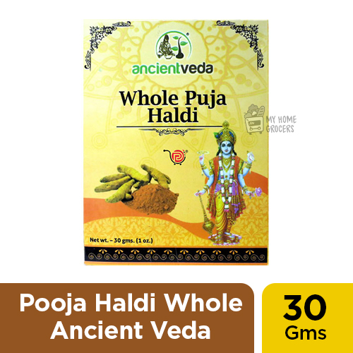 POOJA HALDI WHOLE ANCIENT VEDA - 30 GMS / 1 OZ