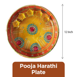 POOJA HARATHI PLATE for POOJA 12 INCH