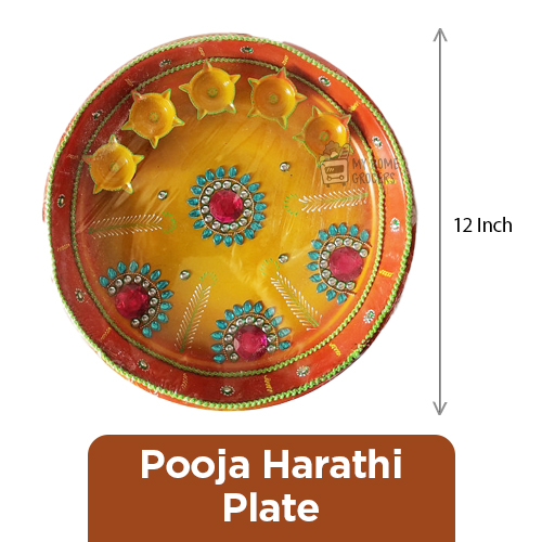 POOJA HARATHI PLATE for POOJA 12 INCH POOJA HARATHI PLATE for POOJA 12 INCH