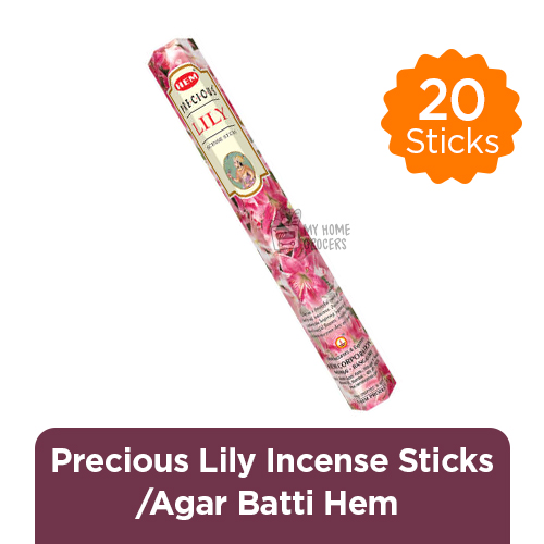 PRECIOUS LILY INCENSE STICKS / AGAR BATTI HEM - 20 STICKS