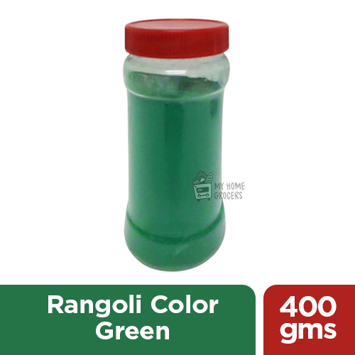 RANGOLI COLOR GREEN 400 GMS - 1 BOTTLE