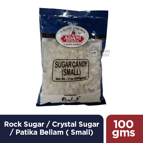 `ROCK SUGAR /  CRYSTAL SUGAR / PATIKA BELLAM ( SMALL) ADANI - 100 GMS / 3.5 OZ