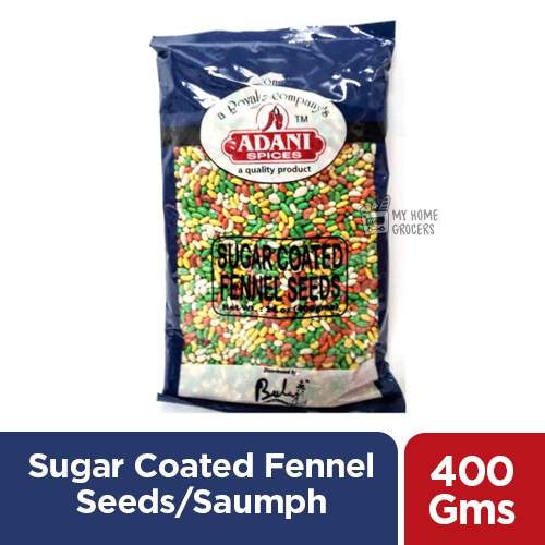 SUGAR COATED FENNEL SEEDS / SAUMPH KA BEEJ ADANI - 400 GMS / 14 OZ SUGAR COATED FENNEL SEEDS / SAUMPH KA BEEJ ADANI - 400 GMS / 14 OZ
