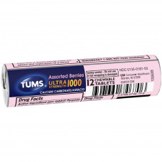 TUMS ANTACID 12 CHEWABLE TABLETS ULTRA STRENGTH 1000 TUMS ANTACID 12 CHEWABLE TABLETS ULTRA STRENGTH 1000