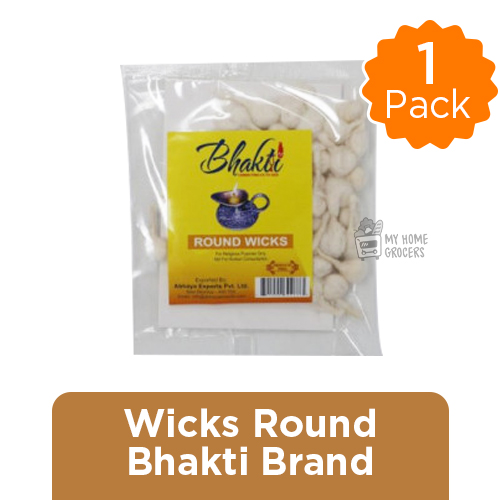WICKS - ROUND - BHAKTI BRAND - 1 PACK